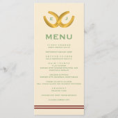 Western Horseshoes Hochzeit Menükarte (Vorderseite)