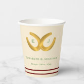 Western Horseshoes Hochzeit Pappbecher (Vorderseite)