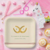 Western Horseshoes Hochzeit Pappteller (Party)