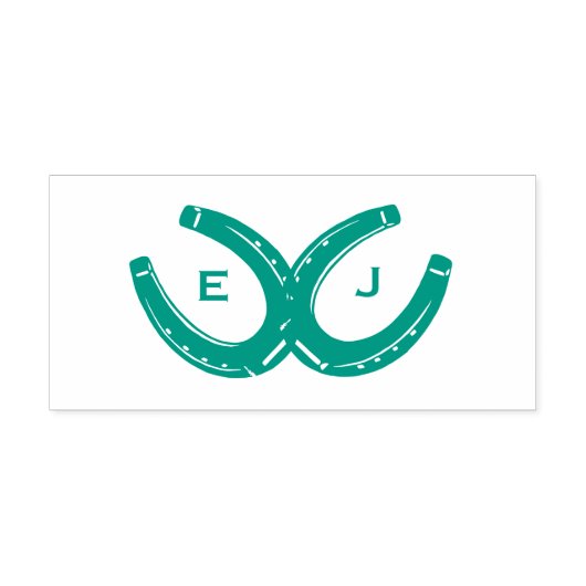 Western Horseshoes Hochzeit Permastempel (Design)