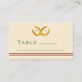 Western Horseshoes Hochzeit Platzkarte (Vorderseite)