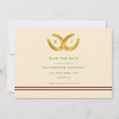 Western Horseshoes Hochzeit Save The Date (Vorderseite)