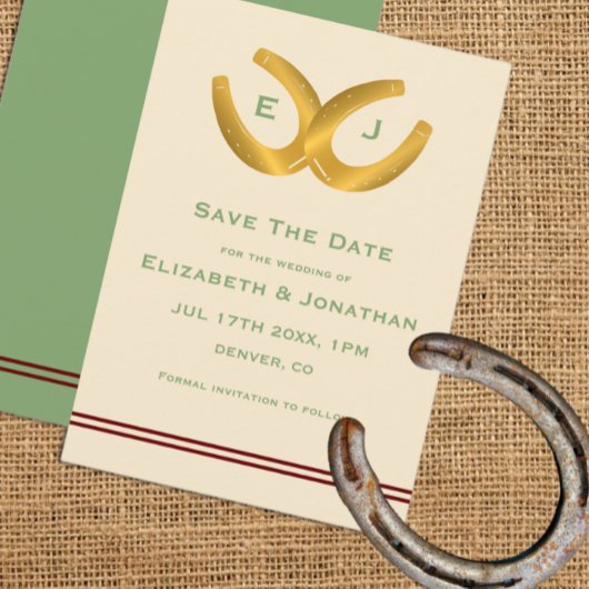 Western Horseshoes Hochzeit Save The Date
