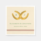 Western Horseshoes Hochzeit Serviette (Vorderseite)