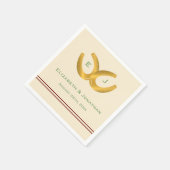 Western Horseshoes Hochzeit Serviette (Ecke)