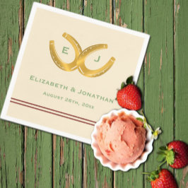 Western Horseshoes Hochzeit Serviette