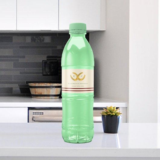 Western Horseshoes Hochzeit Wasserflaschenetikett