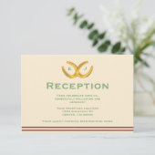 Western Horseshoes Hochzeitsempfang Begleitkarte (Stehend Vorderseite)