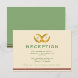 Western Horseshoes Hochzeitsempfang Begleitkarte