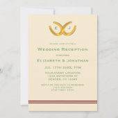 Western Horseshoes Hochzeitsempfang Einladung (Vorderseite)