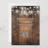 Western Horseshoes QR Code All In One Wedding Einladung (Rückseite)