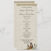 Western Horseshoes und Daisy Wedding Program Programm (Vorne/Hinten)