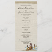 Western Horseshoes und Daisy Wedding Program Programm (Vorderseite)