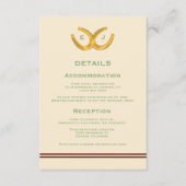 Western Horseshoes Wedding Details Begleitkarte (Vorderseite)