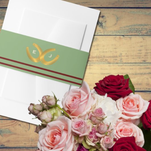 Western Horseshoes Wedding Einladungsbanderole
