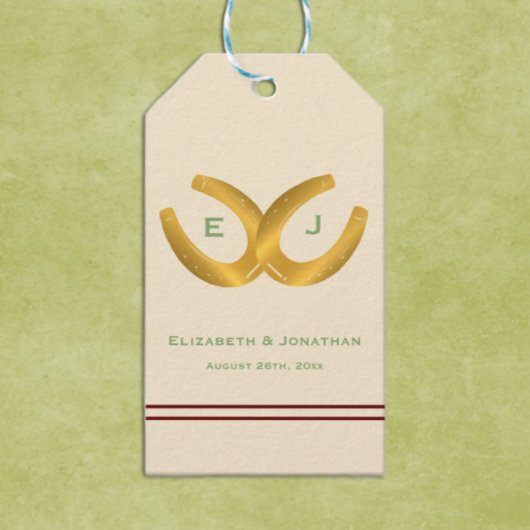 Western Horseshoes Wedding Geschenkanhänger