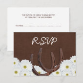 Western Horseshoes Wedding RSVP Response Card Karte (Vorne/Hinten)