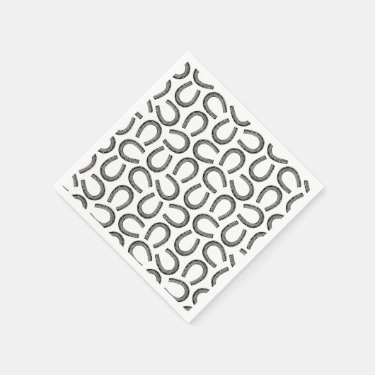 Western Horseshos CUSTOM HINTERGRUNDFARBE Serviette (Ecke)