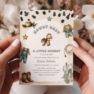 Western Howdy Baby Cowboy Baby Dusche Einladung