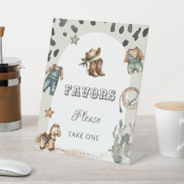 Western Howdy Baby Cowboy Baby Shower Favors Sign Sockelschild