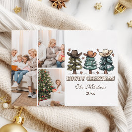 Western Howdy Christmas 3 Foto Feiertagskarte