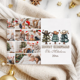 Western Howdy Christmas 8 Foto Feiertagskarte