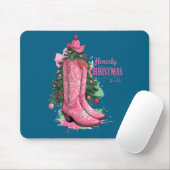 Western , Howdy Christmas And Tree, Nk Cowboy Boot Mousepad (Mit Mouse)