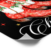 Western Howdy Christmas Cowgirl Boot Coquette Bow Poster (Ecke)