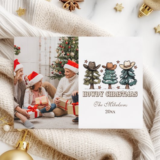 Western Howdy Foto Feiertagskarte