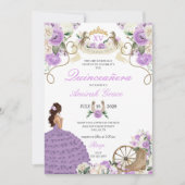 Western Hübsch Lila Charro Cowgirl Quinceañera Einladung (Vorderseite)