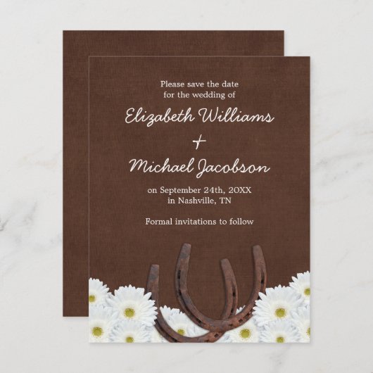 Western Hufeisen Ankündigung Datum freihalten (Vorne/Hinten)