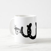 Western-Hufeisen-Designer-Tassen oder Schale Tasse (Vorderseite Links)