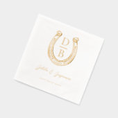Western-Hufeisen-Individuelle Name und Monogramm-H Servietten Mit Folie (Links)