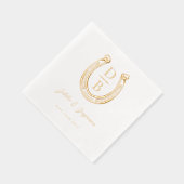 Western-Hufeisen-Individuelle Name und Monogramm-H Servietten Mit Folie (Rechts)