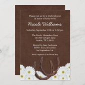 Western Hufeisen und Brautparty Daisies Einladung (Vorne/Hinten)