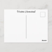 Western Hüttenbauernhof Wasserfarben Malerei Postkarte (Rückseite)