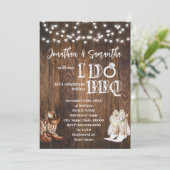 Western I GRILLEN Country Couples Dusche Einladung (Stehend Vorderseite)