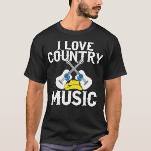 Western I Liebe Country Music USA Line Dance Campf T-Shirt