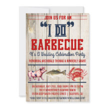 Western "ich" grille Hochzeits-Party Einladungen