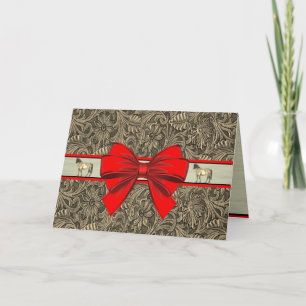 Western Imitats Toolkit Leder drucken Weihnachten Karte