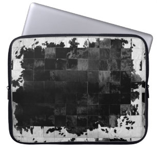 Western in Schwarz-Weiß-Cowhide Laptopschutzhülle
