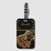 Western-Inspiriert akustisches Gitarrendesign Gepäckanhänger (Vorderseite Vertikal)