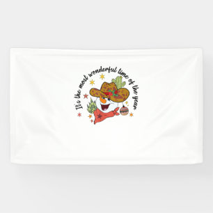 Western ist der schönste Time Cowboy Snowman Banner