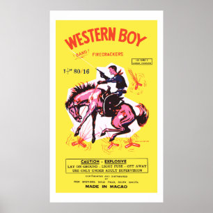 Western-Junge (Vintager USFirecracker) Poster