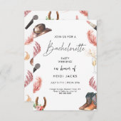 Western Junggeselinnen-Abschied Einladung Rodeo Th (Vorne/Hinten)