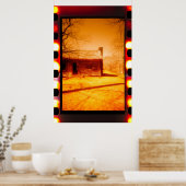 Western-Kabine auf Film verlassen Poster (Küche)