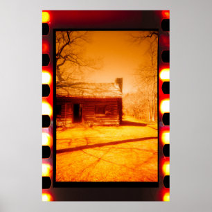 Western-Kabine auf Film verlassen Poster