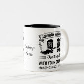 Western Kaffee Tasse, Personalisiert Cowboy Tasse (VorderseiteRechts)