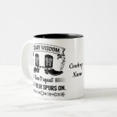 Western Kaffee Tasse, Personalisiert Cowboy Tasse (Vorderseite Links)