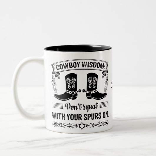 Western Kaffee Tasse, Personalisiert Cowboy Tasse (Links)